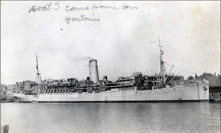 U.S.S. Pastores transport ship